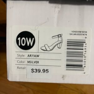 3” Silver Heels 10W from David’s Bridal
